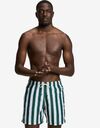 Zwemshort brede strepenprint groen wit