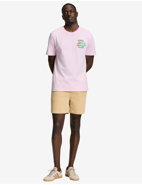 LIAM regular fit T shirt met painted coral print roze