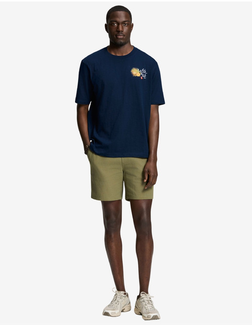 FINN relaxed fit T shirt met banana breeze print donkerblauw