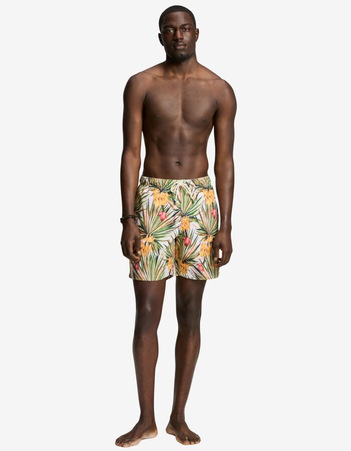 MIKE zwemshort met banana breeze tropische print groen