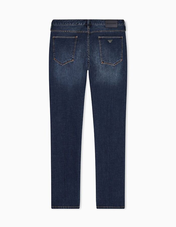 Slim fit Jeans met stretch donkerblauw