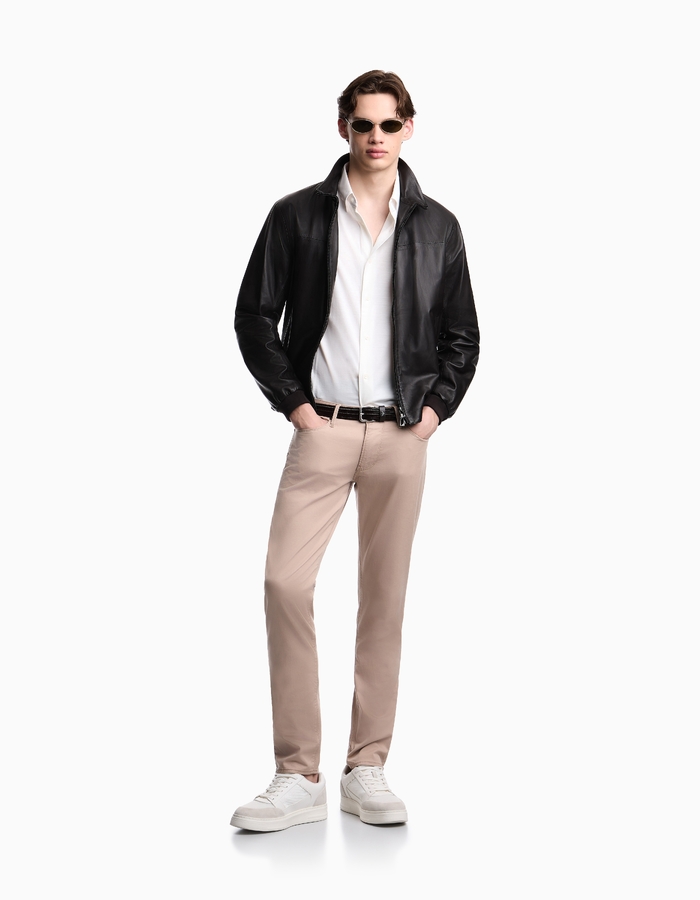 J06 katoenmix broek slim fit stretchcanvas