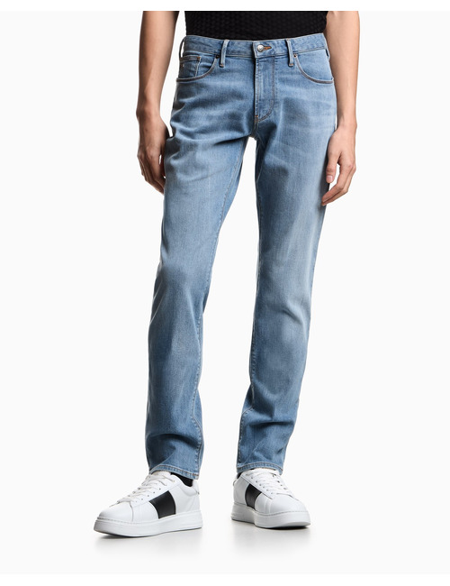 J06 jeans slim fit met stretch donkerblauw