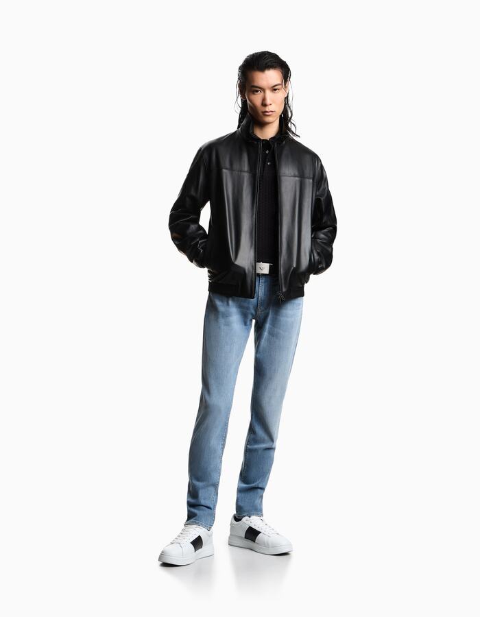 J06 jeans slim fit met stretch donkerblauw