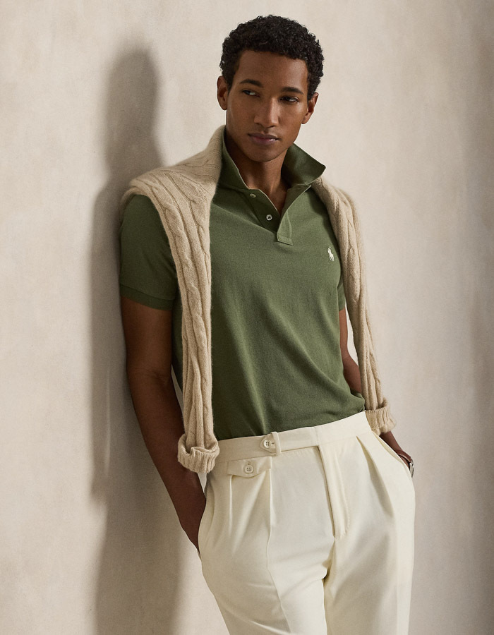 Custom Slim fit Polo Shirt in Garden Trail