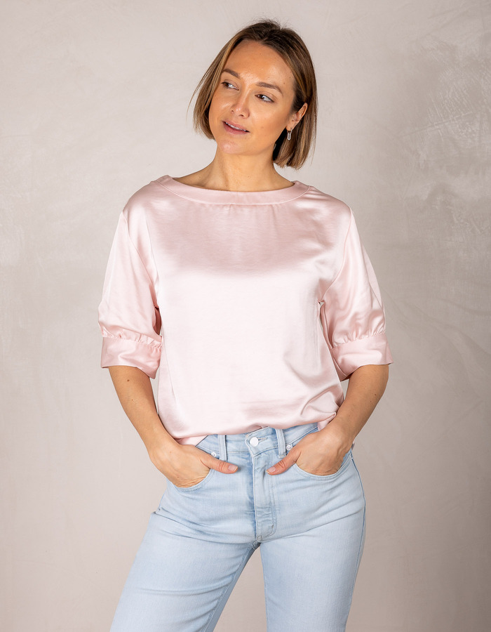 Senso korte mouw bloes roze