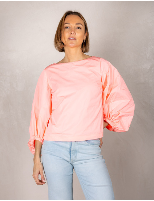 Senso korte mouw bloes oranje