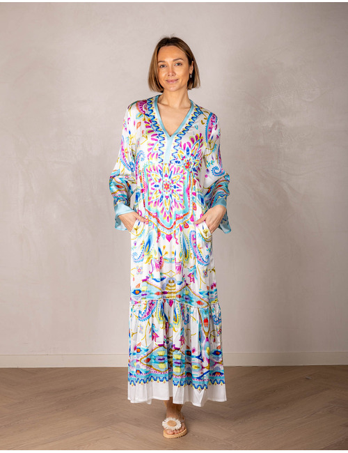 Grace lang kleed blauw