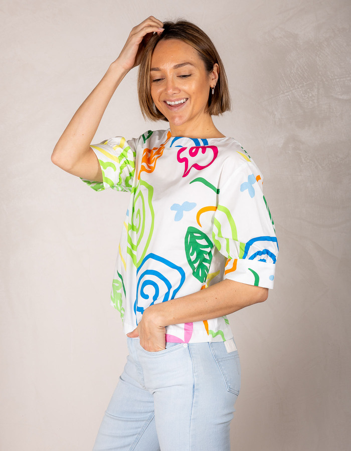 Senso korte mouw bloes multicolor