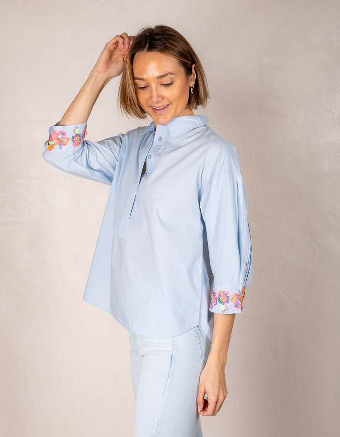 Senso korte mouw bloes multicolor