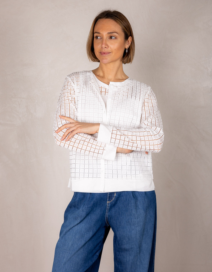 Leo & Ugo twinset gilet wit