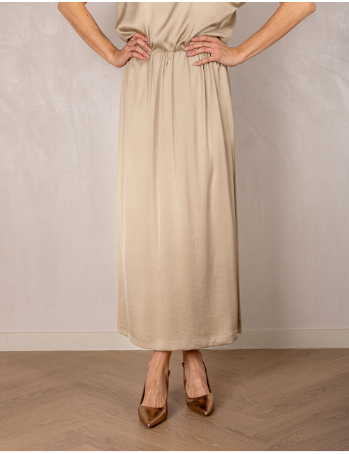 Drykorn lange rok taupe