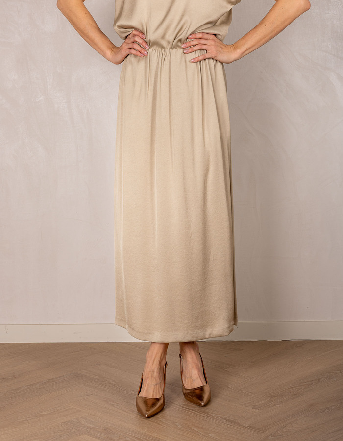 Drykorn lange rok taupe