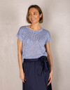 Dion - lurex pullover in heavenly blue