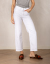 Kira - Witte 7/8 broek met rechte pijp en comfortabele stretch