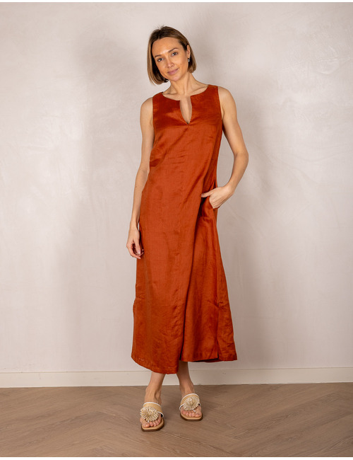 Due Amanti lang kleed oranje