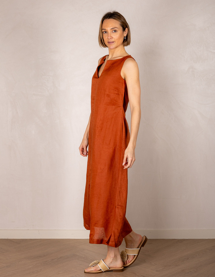 Due Amanti lang kleed oranje