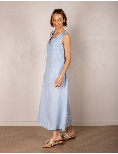 Due Amanti lang kleed blauw