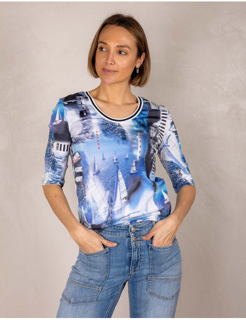 Marccain t-shirt blauw