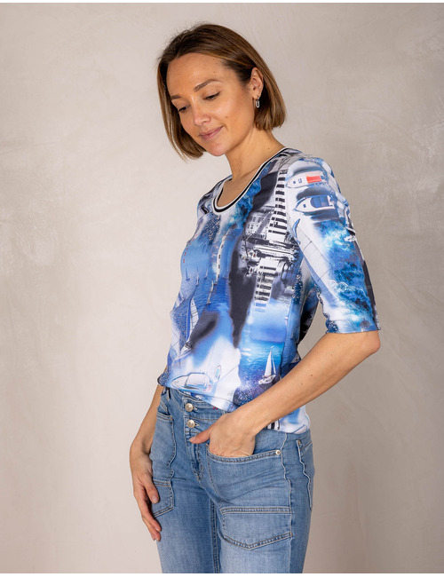 Marccain t-shirt blauw