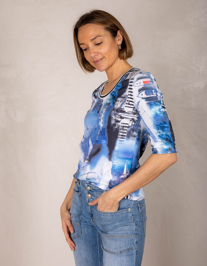 Marccain t-shirt blauw