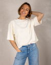 Evy - Wit oversized T-shirt met ronde hals