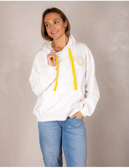 The Shirt Projects sweater met kap wit