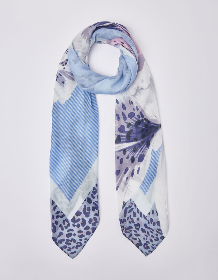 Grote sjaal met orchidee print