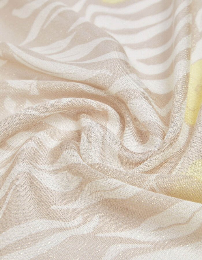 Zebra print sjaal met subtiele glans