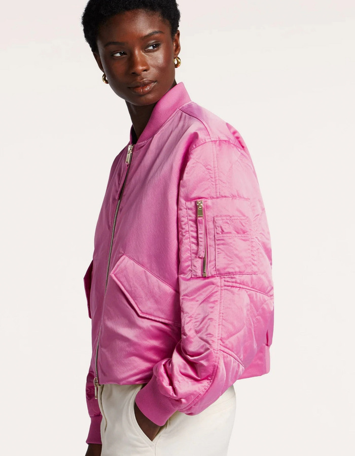 Hady - gewatteerde bomber in bright rose