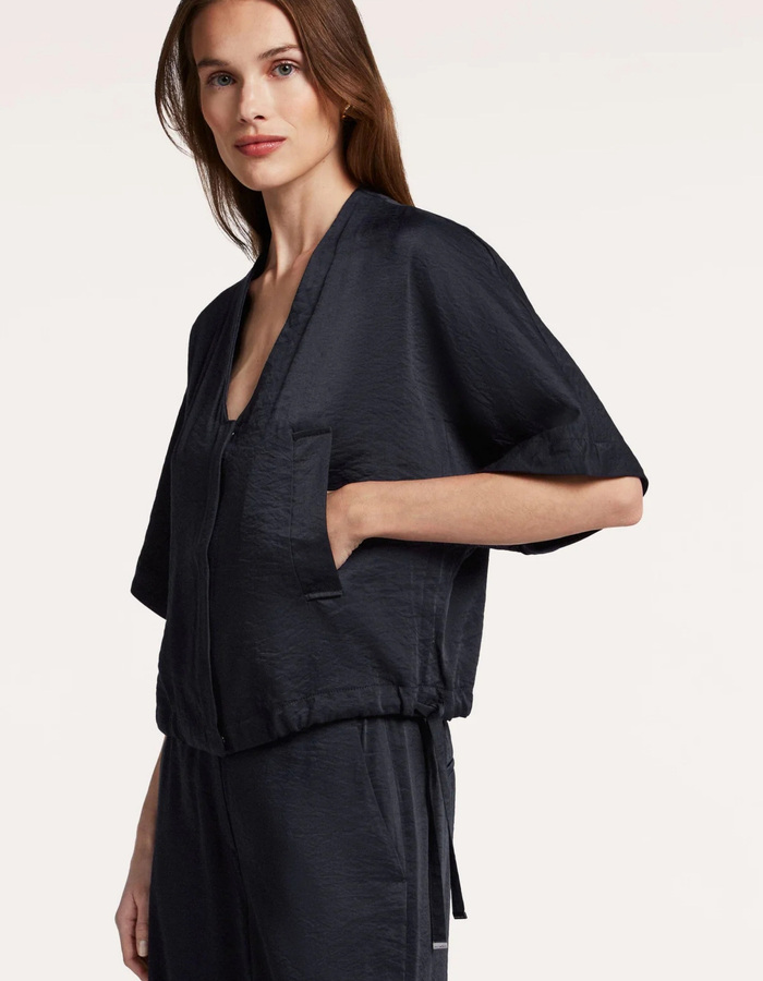 Ciro - satijnen jacket in night blue