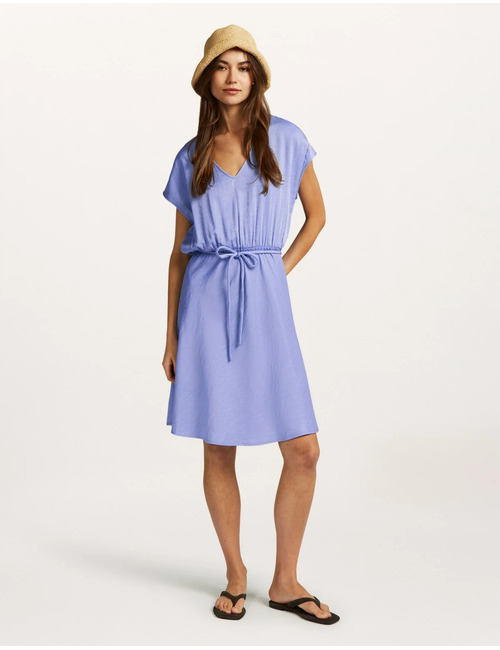 Bellona - satijnen jurk in heavenly blue