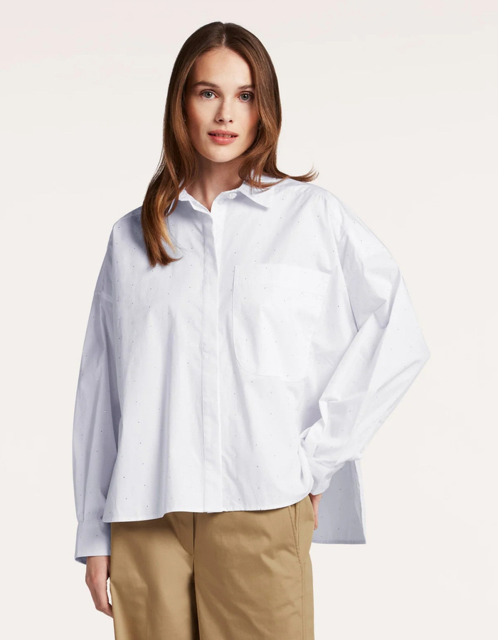 Deborah - blouse met strass in wit