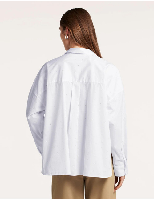 Deborah - blouse met strass in wit