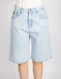 Camille - Bermuda jeans met mid-rise taille en relaxte pasvorm