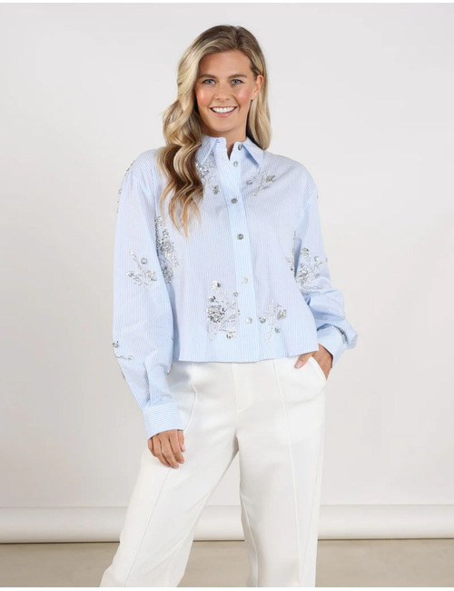 Nukus lange mouw bloes wit