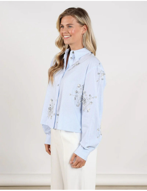 Nukus lange mouw bloes wit