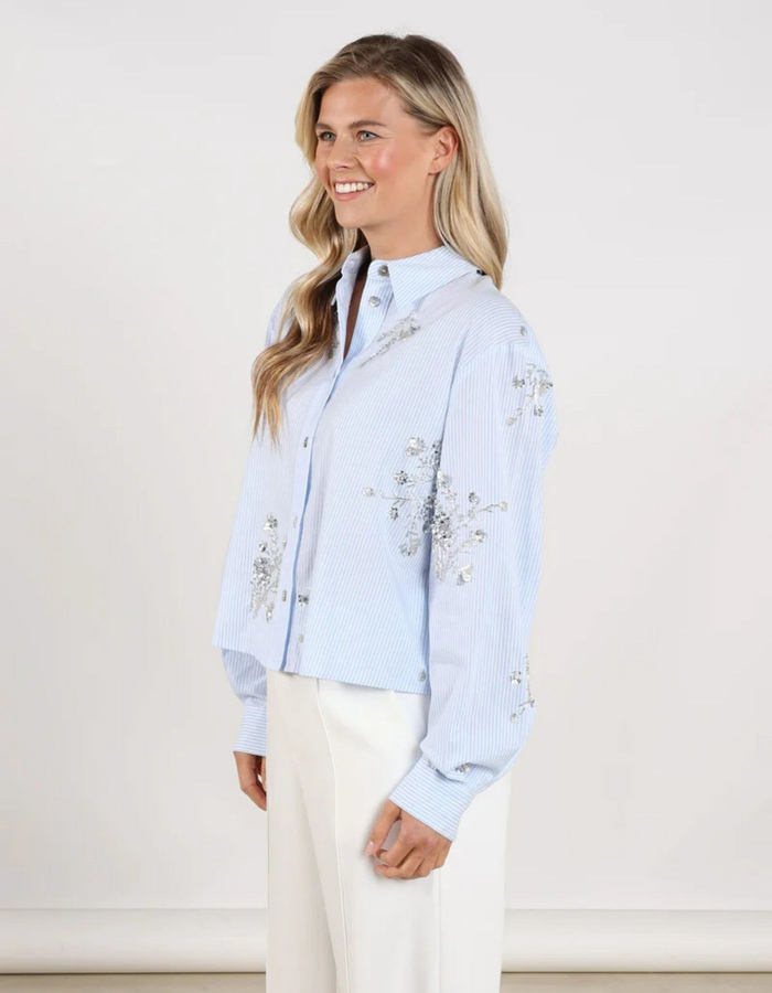 Nukus lange mouw bloes wit