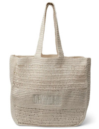 LAREN - Gehaakte draagtas in luchtige structuur met logo