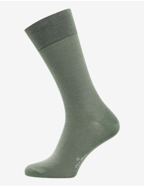 Katoenen sokken Classico grijsgroen