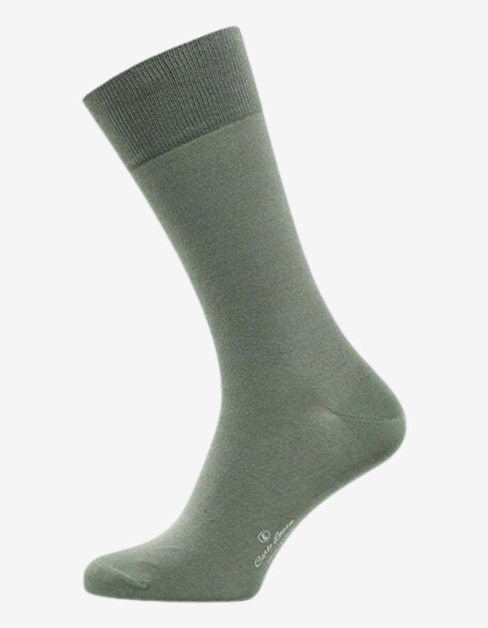 Katoenen sokken Classico grijsgroen