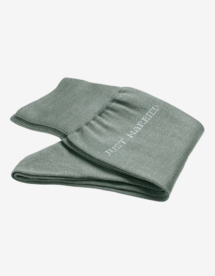 Katoenen sokken met Just Married detail grijsgroen