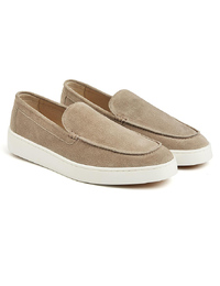 Wave loafer suède licht flexibel beige