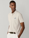 Regular fit polo in Pima katoen lichtbeige