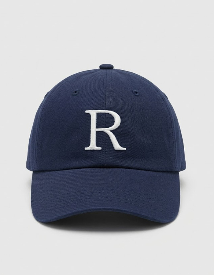 RUFUS baseball cap met borduurlogo donkerblauw