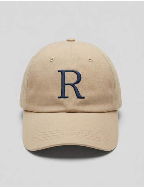 RUFUS baseball cap met borduurlogo beige
