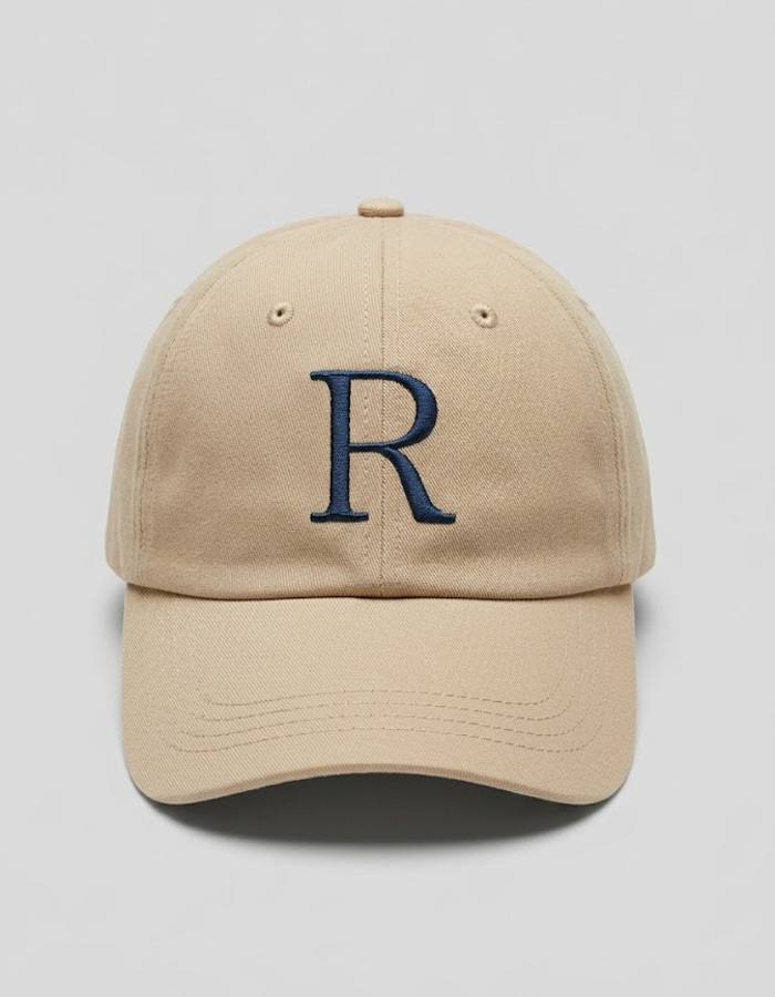 RUFUS baseball cap met borduurlogo beige