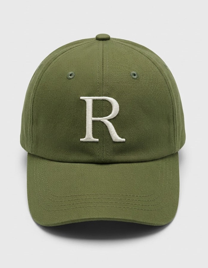 RUFUS baseball cap met borduurlogo kaki