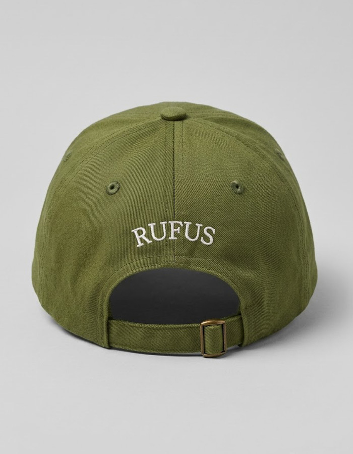 RUFUS baseball cap met borduurlogo kaki