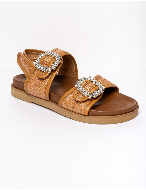 Ctwlk platte sandalen bruin